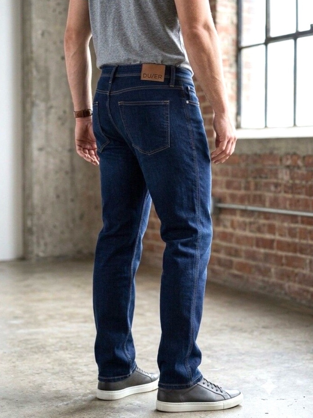 DU/ER L2X Relaxed Fit Jeans in Dark Blue Denim Duer 34x32 Cool Max Premium